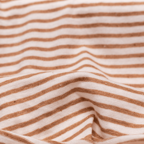 Organic cotton lightweight striped jersey natural 4-4.5 oz